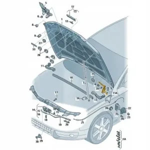 Super okazja ZAWIAS MASKI PRAWY AUDI A4 S4 B8 8K0823302D ASO