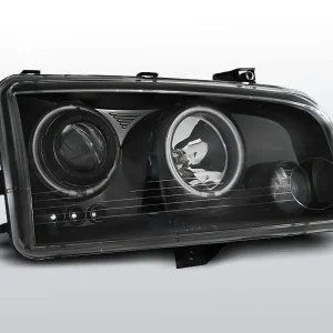 Dostępne od ręki Lampy przednie DODGE CHARGER LX 06-10 ANGEL EYES CCFL BLACK