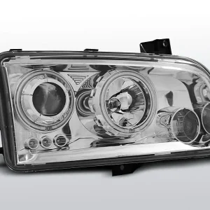 Lampy przednie DODGE CHARGER LX 06-10 ANGEL EYES CCFL CHROME Szybka dostawa