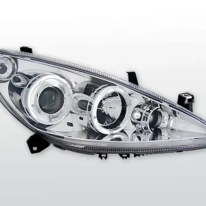 Lampy przednie PEUGEOT 307 04.01-09.05 ANGEL EYES CHROME Bezpieczna płatność