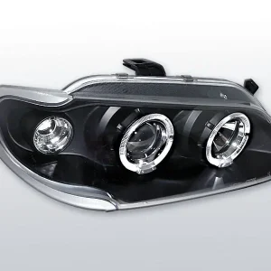 Lampy przednie RENAULT MEGANE / SCENIC 96-99 ANGEL EYES BLACK Wysoka jakość