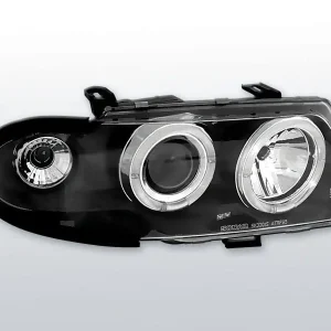 Lampy przednie OPEL ASTRA F 09.94-08.97 ANGEL EYES BLACK Łatwy zwrot