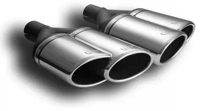 Nie przegap Podwójna końcówka wydechu ULTER N2-56L* (lewa) 95x65 / długość 200/180 mm