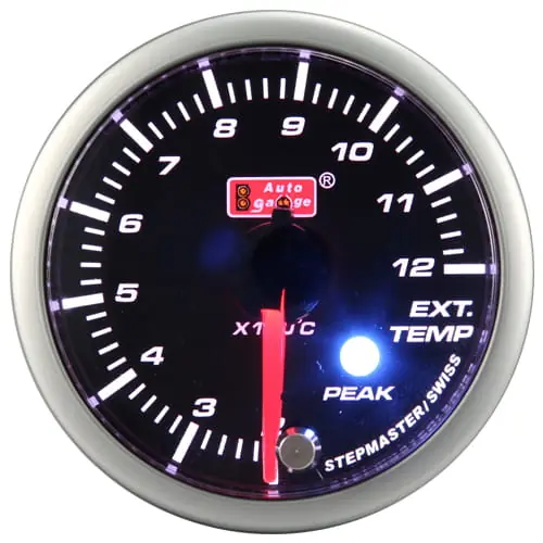 Niska cena Auto Gauge Stepper Motor Peak Exhaust Gas Temperature - Wskaźnik temperatury spalin EGT 52mm