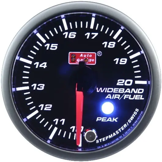 Oferta czasowa Auto Gauge Stepper Motor Peak Air-Fuel Ratio - Wskaźnik mieszanki paliwowo powietrznej AFR 52mm + szerokopasmowa sonda BOSCH 4.9