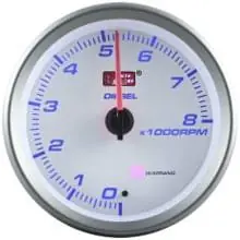 Auto Gauge Warning Clear Diesel Tachometer - Obrotomierz do silników Diesla Dostępne od ręki