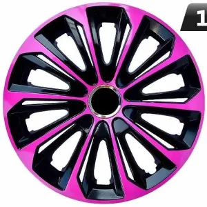 Sprawdź teraz Kołpaki EXTRA STRONG pink - black 15", 4 szt.