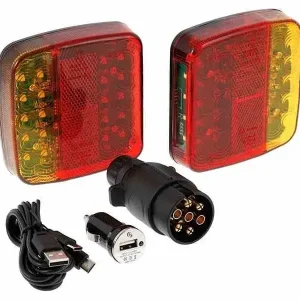 Ekspresowa dostawa Lampy bezprzewodowe 26 LED 12/24V na przyczepę, 2 szt.