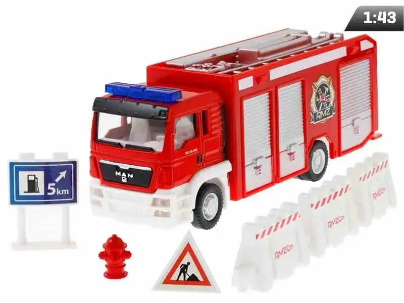 Model 1:64, RMZ City Wóz Strażacki + akcesoria Ograniczona ilość