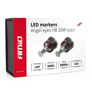 Ekspresowa dostawa LED marker ringi markery BMW E92 X5 X6 X1 H8 20W GOLD AMIO-01543