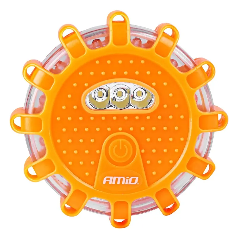 Tylko do końca tygodnia Lampa ostrzegawcza awaryjna z funkcją latarki 3xAAA IP65 12SMD + 3SMD AMIO-02499