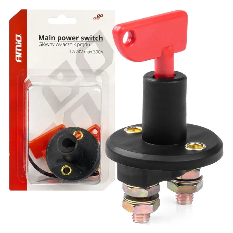 Wyłącznik odłącznik prądu akumulatora hebel 12V 24V AMIO-03023 Ostatnie sztuki
