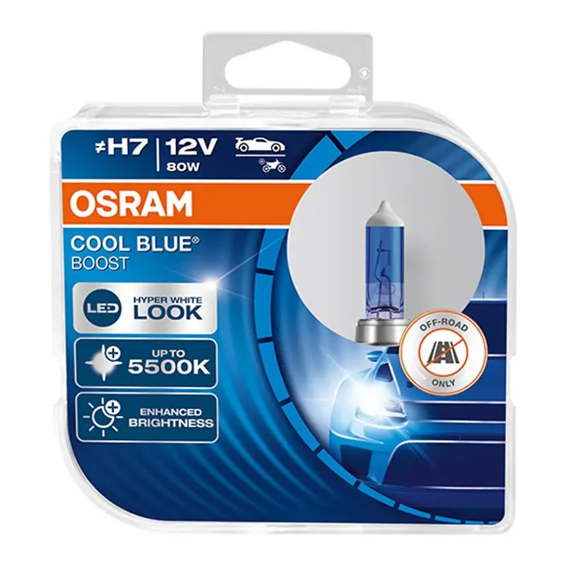 Żarówka halogenowa Osram H7 12V 80W PX26d Cool Blue Boost 5500K/ 2 szt. Ostatnia szansa