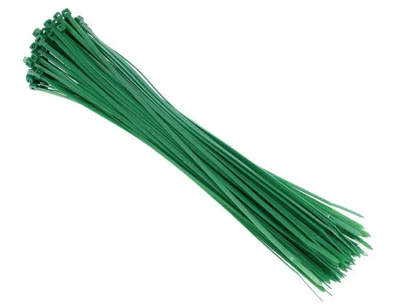 Opaski kablowe nylonowe 300x3,6 mm, zielone, 100 szt. Okazja