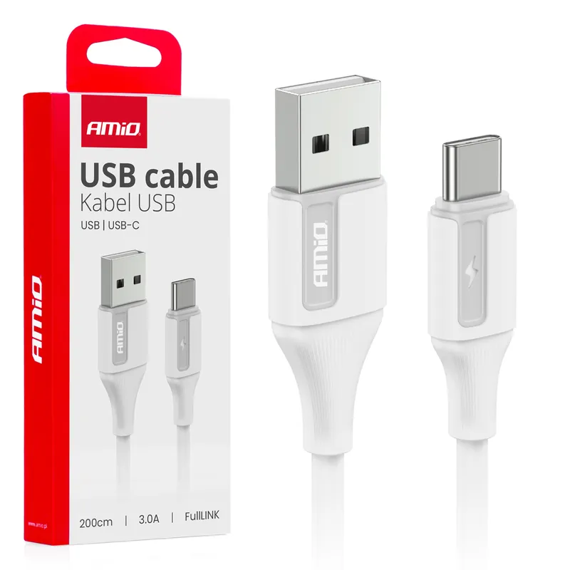 Oferta Kabel do ładowania USB-A – USB-C 3A 200cm FullLINK AMIO-03918