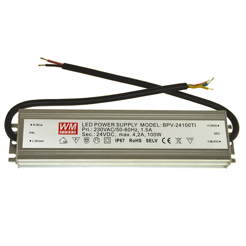 Zasilacz LED 24V 100W napięciowy IP67 aluminium EK Hit cenowy