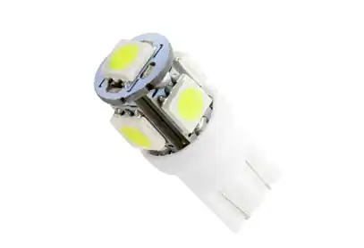 Zniżka Żarówka LED T10 / W5W 10mm 5 x 5050 SMD 12V zimna