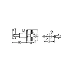 Odłącznik akumulatora (hebel) HELLA 6EK 002 843-002 Tylko dziś