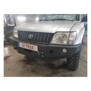 Łatwy zwrot ZDERZAK PRZÓD BEZ BULLBARA DO WERSJI Z PLASTIKOWYMI POSZERZENIAMI NODKOLI TOYOTA LAND CRUISER J95 96-99